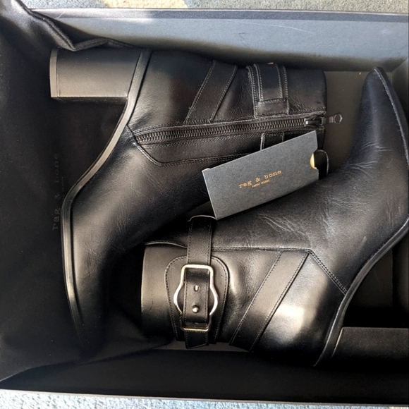 RAG &BONE Black leather Ankle Boots 🐦‍⬛ - Picture 2 of 13